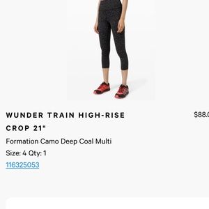 Lululemon Wunder Train High-Rise Crop 21"